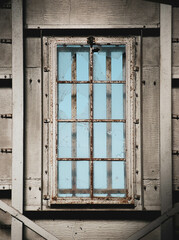 A old textured metal window