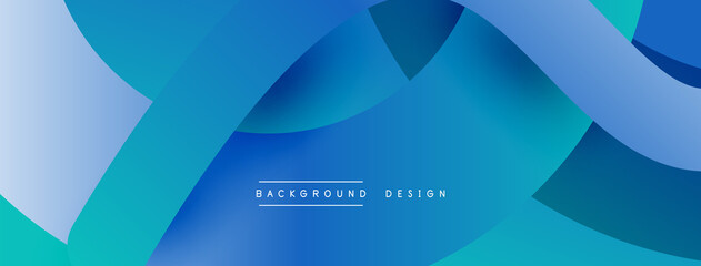 Abstract overlapping lines and circles geometric background with gradient colors