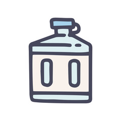 flat water bottle color vector doodle simple icon