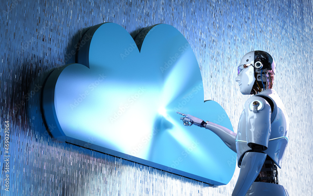 Poster automatic cloud technology with robot