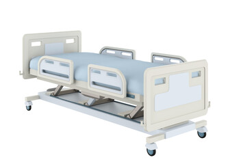 electric hospital bed isolated