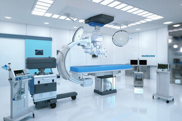 Surgery room interior with amenities