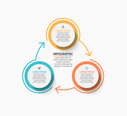 Business circle infographic timeline icons designed for abstract background template