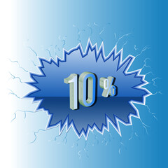This is an art for some announcement of discount of 10%