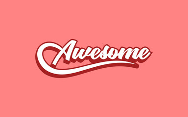 Illustration of the awesome retro lettering text. Pop art style template design