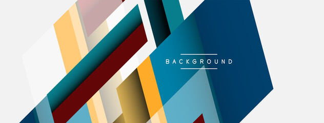 Background. Geometric diagonal square shapes and lines abstract composition. Vector illustration for wallpaper banner background or landing page