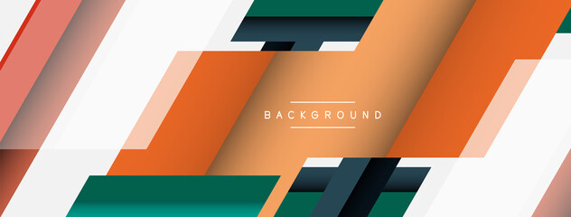 Obraz premium Background. Geometric diagonal square shapes and lines abstract composition. Vector illustration for wallpaper banner background or landing page