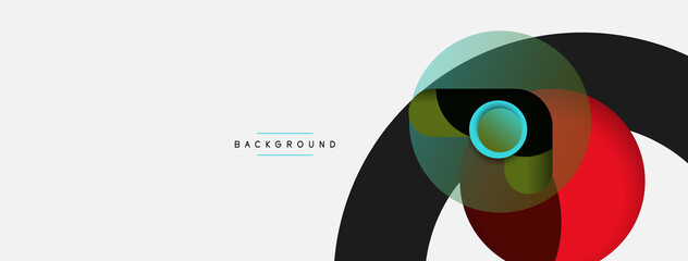 Creative geometric wallpaper. Minimal abstract background. Circles composition vector illustration for wallpaper banner background or landing page