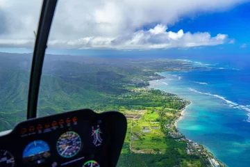 Foto op Plexiglas Oahu Helicopter Tour, Aerial Views © Cyrill