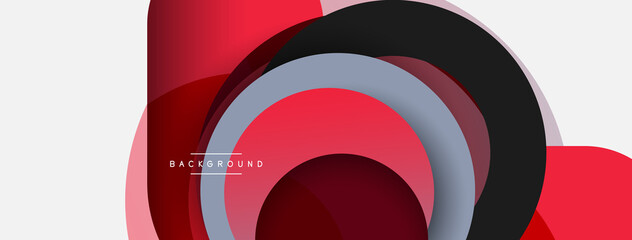 Circle and round shapes abstract background. Vector illustration for wallpaper banner background or landing page