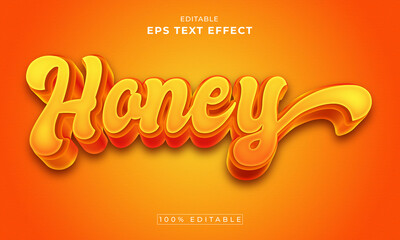 Honey editable 3d text effect
