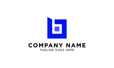Fototapeta premium minimalist logo Design Template. Unique logo design with letter b concept with box. Vector Graphic