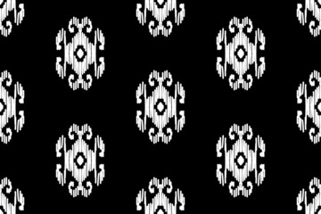 black and white eggs pattern