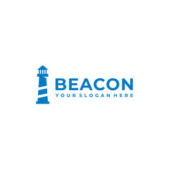 MINIMALIST BEACON mercusuar building logo design