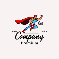 Super Serviceman Repairman Logo Vector Icon Illustration