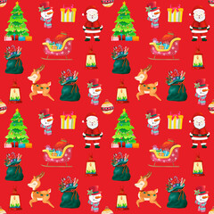 Christmas seamless pattern background. Vector illustration.