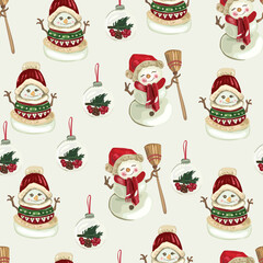 Christmas seamless pattern background. Vector illustration.
