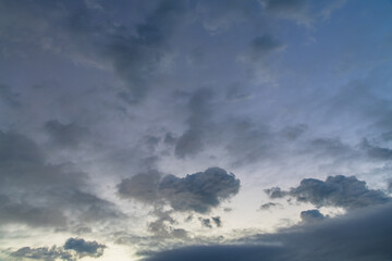 Sunrise waterscape with cloud covered sky