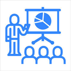 Analytics or business presentation icon