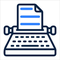 Article or typing machin icon