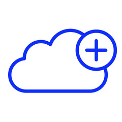 Cloud Add Isolated Vector icon which can easily modify or edit

