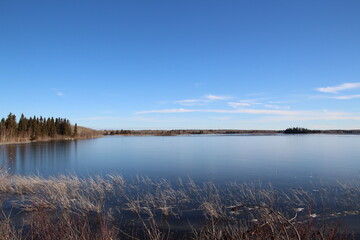Frozen Astotin Lake, Elk Island National Park, Alberta