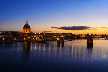 Toulouse city at Sunset time