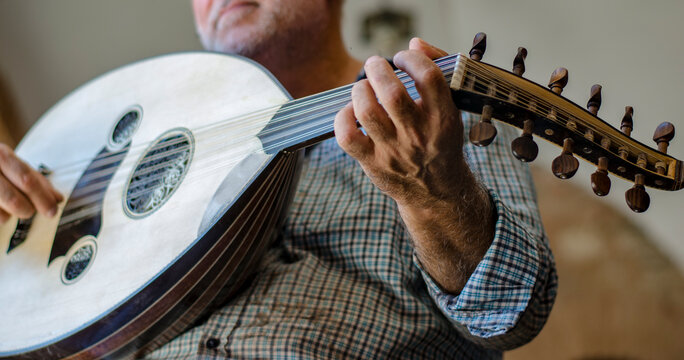 Bearded Old Man with Oud in Hand