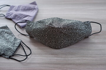 photo masks with abstract motifs from various angles