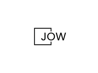 JOW letter initial logo design vector illustration
