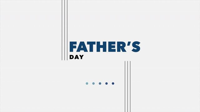 Father Day with geometric simple pattern, motion holidays and promo style background