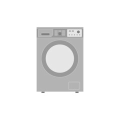 Washing machine icon for automatic washing of various types of clothes on a white background.