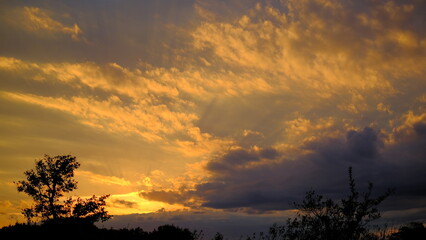 Naklejka premium 夕焼け 空