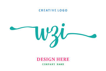 WZI lettering logo is simple, easy to understand and authoritative - obrazy, fototapety, plakaty