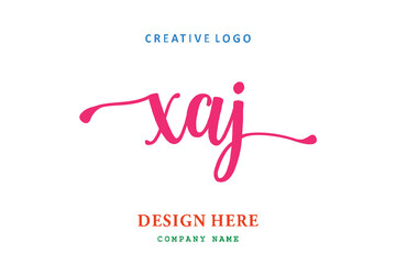 Fototapeta na wymiar XAJ lettering logo is simple, easy to understand and authoritative