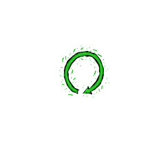 green round recycling symbol (colored)