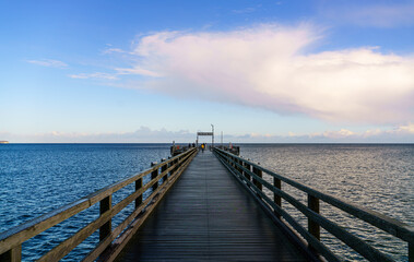 Three colors of blue - 
Zingst pier
