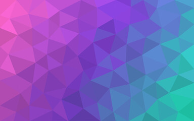 Abstract lowpoly background consisting of brightly colored triangles. Vector geometric pattern