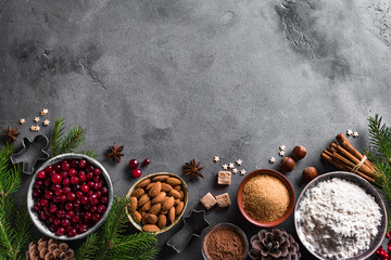 Christmas winter baking background