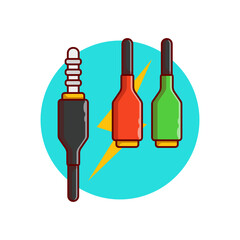 audio connector cable vector illustration design