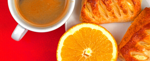 a cup of coffee with orange