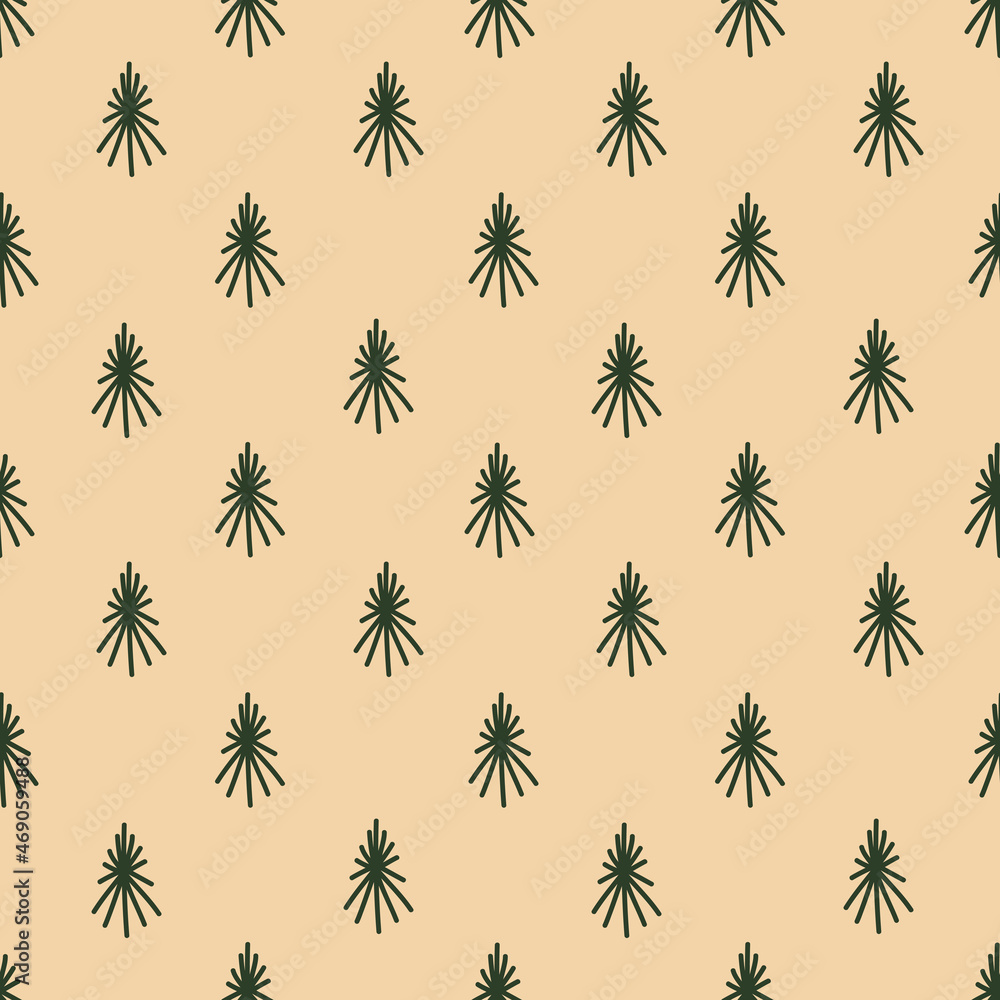 Aufkleber seamless simple pattern with small christmas trees. vector illustration for the background for new y