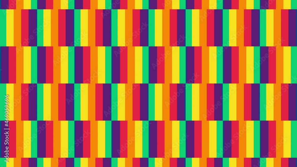 Aufkleber rainbow stripes pattern in abstract motion graphics background. simple geometric mosaic with multico