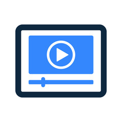 Advertising, video, player icon. Simple editable vector illustration.