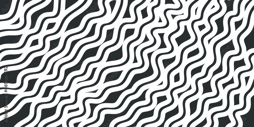 Poster abstract vector background design with curve lines. black and white wave.