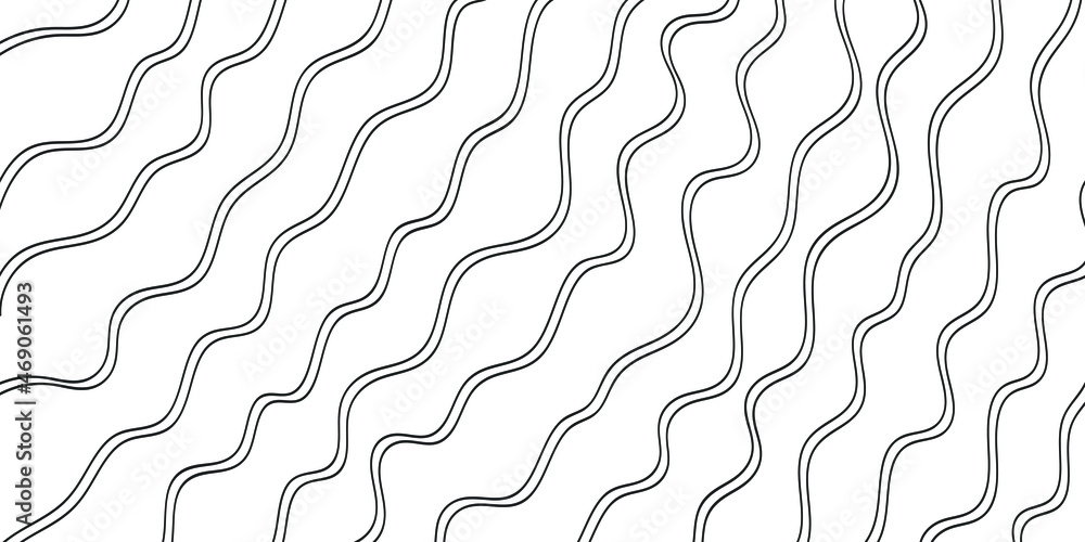Poster abstract vector background design with curve lines. black and white wave.