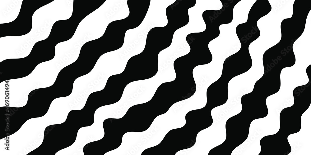 Poster abstract vector background design with curve lines. black and white wave.