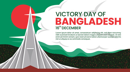 Bangladesh victory day background with a national monument