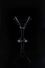 glass glass on a black background