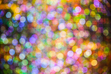 Blurred colorful LED bokeh light background